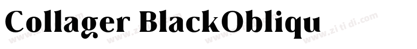 Collager BlackObliqu字体转换